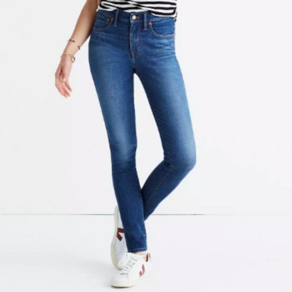 Medium Wash Madewell 9" High-Rise Skinny Jeans